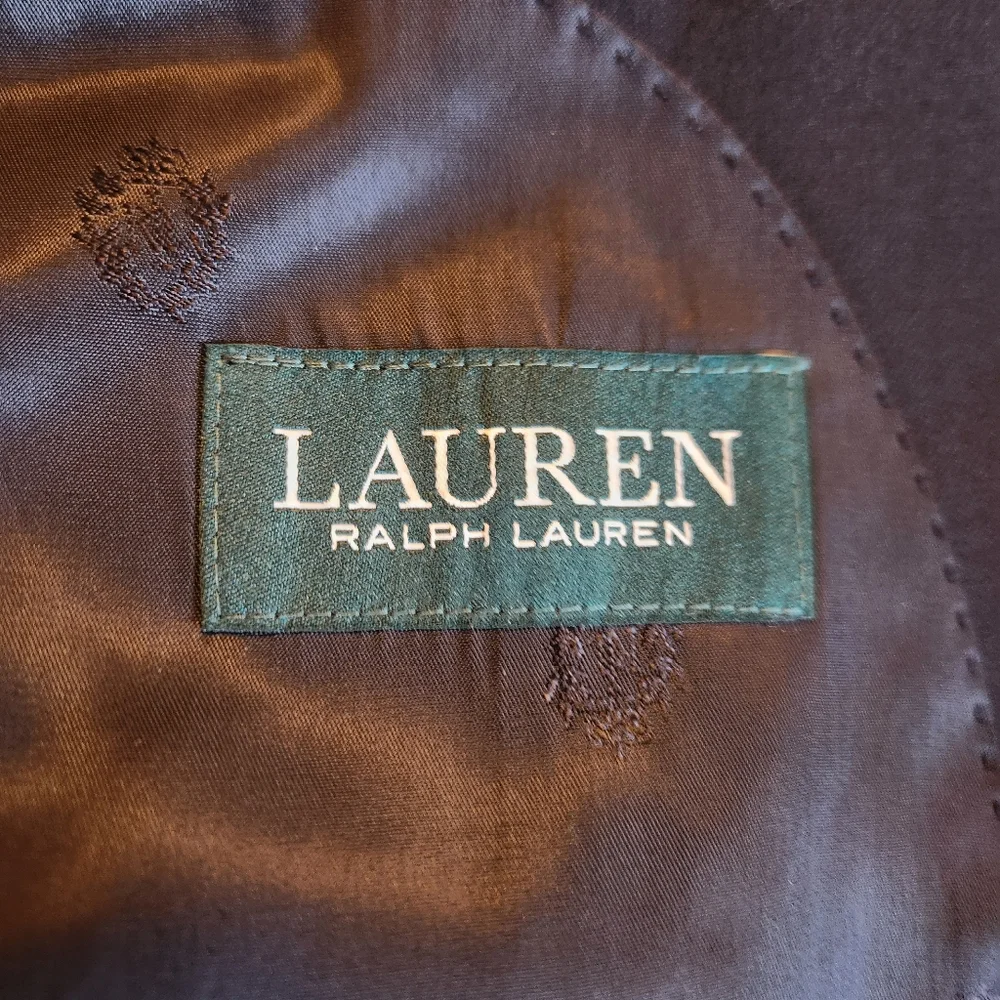 Lauren Ralph Lauren Men's Black Wool Blend Suit Jacket Size 42S EUC - Picture 4 of 6